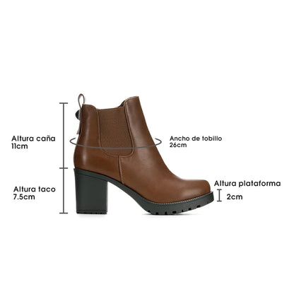 BOTINES TACO MUJER CAMEL WEIDE ZS37