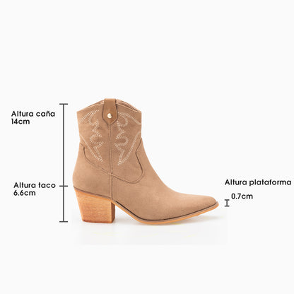 Botin Mujer Emma Caqui Weide